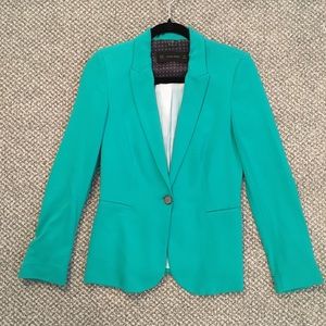 Zara Teal Cotton Blazer